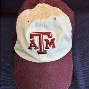 47 Brand Adjustable Hat Texas A&M In White and Maroon